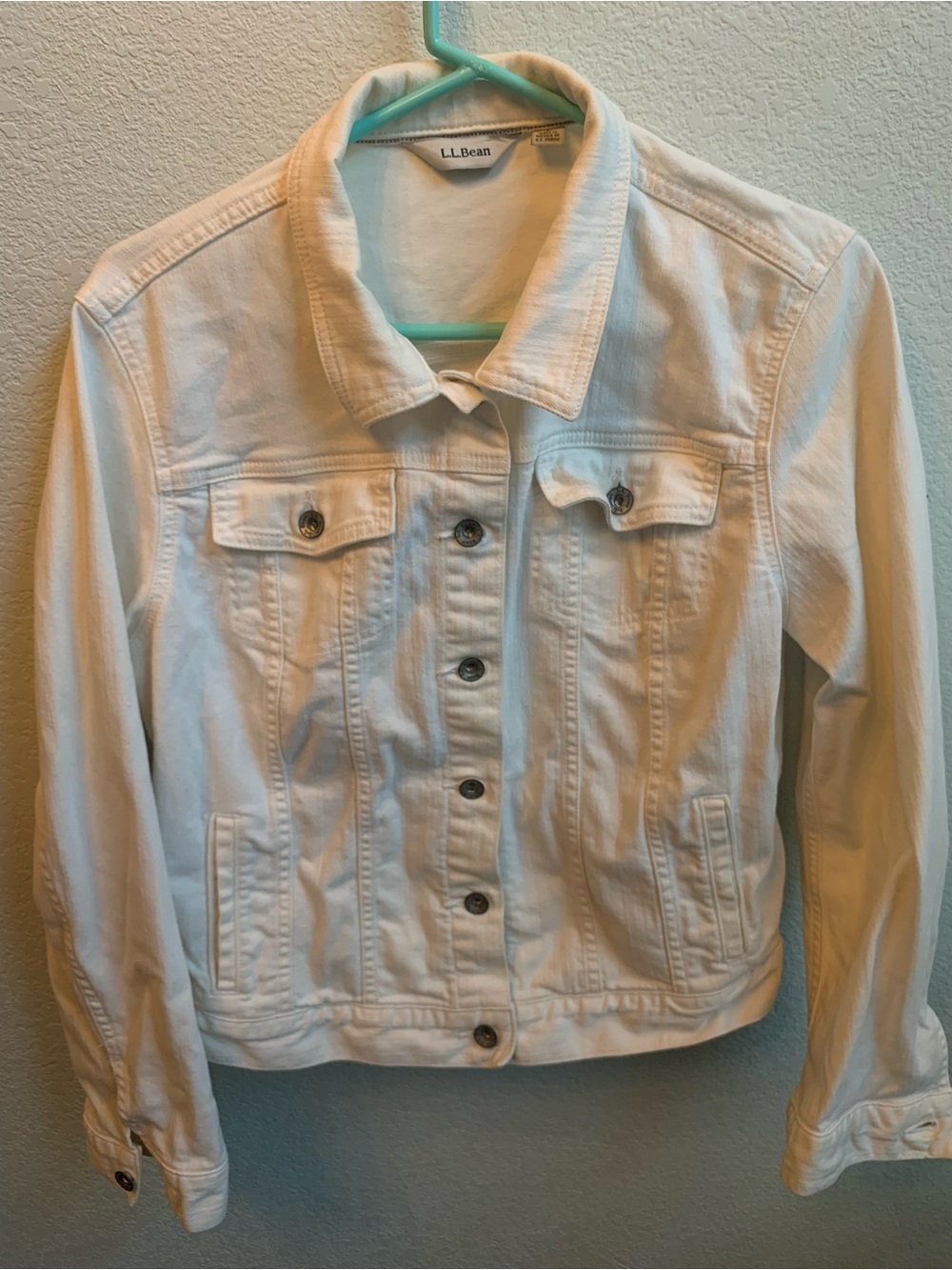 L.L. Bean White Women's Denim Jacket